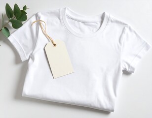 Blank white t-shirt with tag (1)