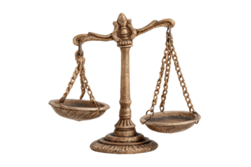 PNG Antique bronze balance scale on black background