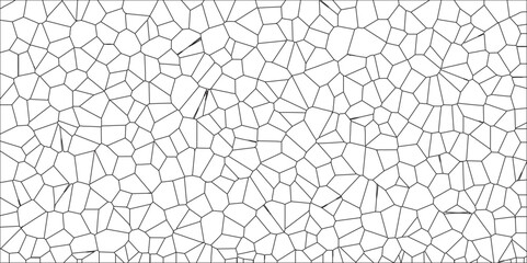 Obraz premium Broken Glass-Quartz glass fragment for Website Background. White abstract Voronoi diagram retro tiles pattern broken glass geometric shapes. Broken Glass Quartz natural fragment Cement kitchen decor.