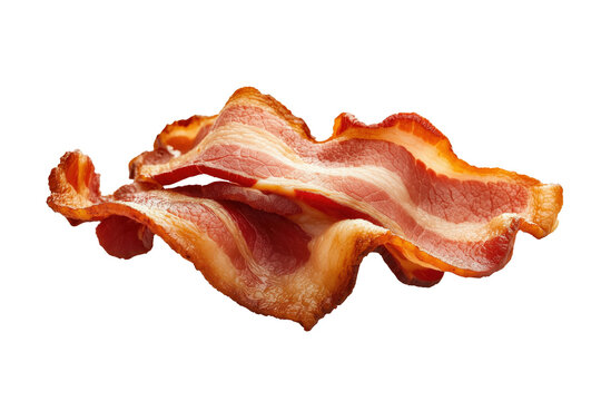 Crispy bacon strips kitchen food photography bright close-up delicious breakfast concept