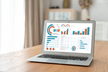 Business data dashboard provide business intelligence analytic for marketing strategy planning...