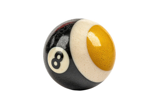 PNG Hybrid 8-ball egg: surreal black, white, and yellow fusion on black background