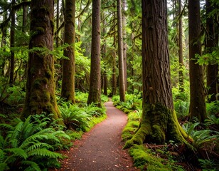 Lush forest path