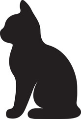Black vector silhouette of a wild bear, a symbol of nature