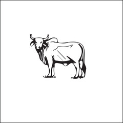  Single Cow Icon in Line Style.... Editable Stroke Vector Illustration of a Farm Animal or Qurbani Cow.