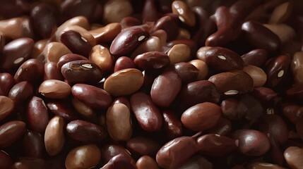 A Pile of Healthy Mixed Beans: A close-up shot reveals a hearty mixture of various dried beans, showcasing their different colors and textures.