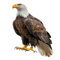 Fototapeta premium Majestic american bald eagle portrait showcasing national pride and wildlife beauty in its natural form
