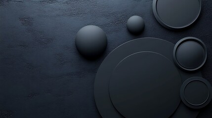 Dark abstract shapes on textured surface