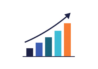business graph with arrow
