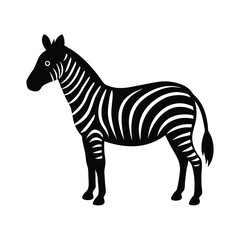 Zebra Icon Vector Flat and Clean Look Isolated