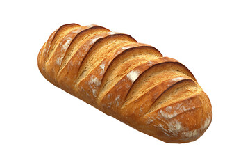 Fresh tasty bread isolated on transparent background