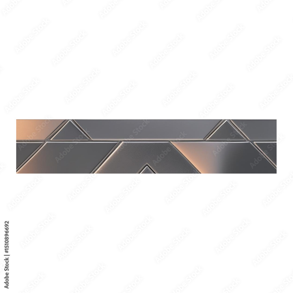 Poster abstract geometric triangle pattern background design with metallic finish for modern decoration ide