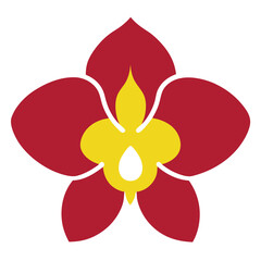 Lotus Floral Icon Vector Stock Vector