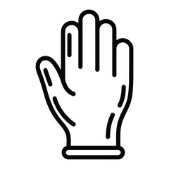 Obraz premium Medical Gloves Icon, Vector, Illustration, Icon, Outline, Line Art, Silhouette, Logo, White Background.
