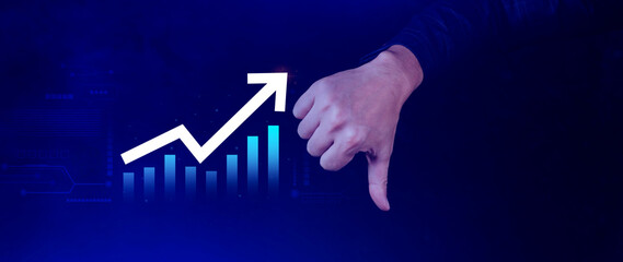 Global business growth analysis and asset investment chart Business and Finance, Up arrow economic...