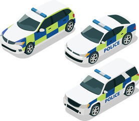  Isometric police car