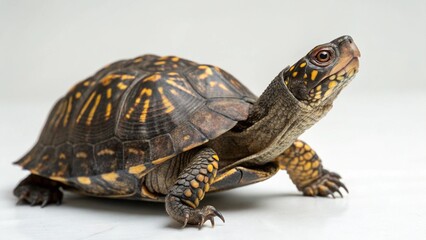 Eastern Box Turtle on studio background