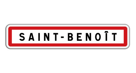 Panneau d'entrée Saint-Benoît, La Réunion, La Réunion