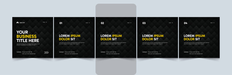 Modern Editable Business Carousel Template for Social Media Post Design.– LinkedIn & Instagram.