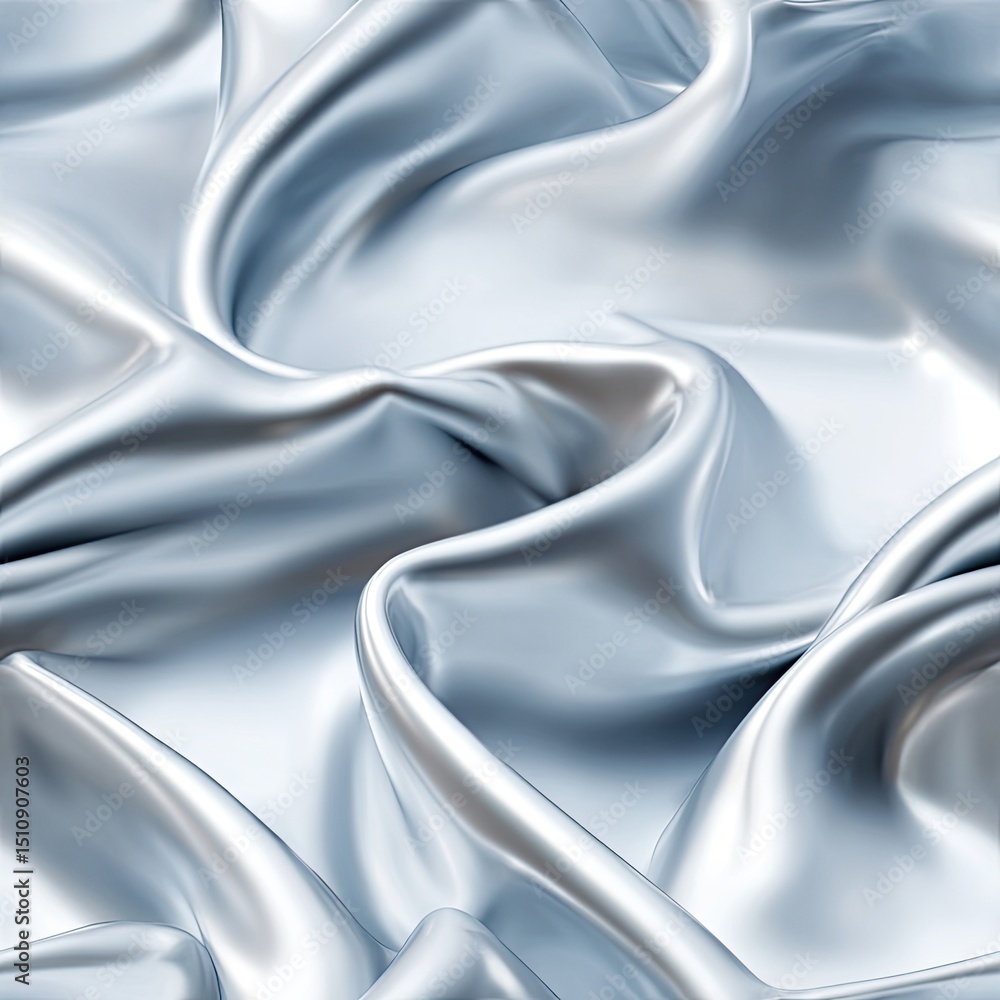 Poster visual representation showcases a silver and gold abstract background created with wavy textures and