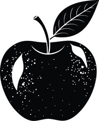  apple silhouette, fruit shape, healthy icon