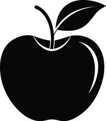  apple silhouette, fruit shape, healthy icon