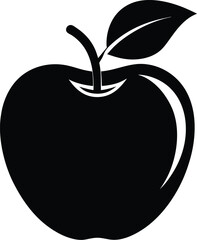  apple silhouette, fruit shape, healthy icon