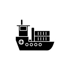 Obraz premium creative details cargo ship icon vector illustration 