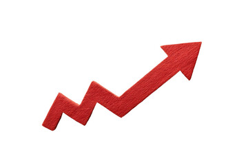 PNG Red zigzag arrow pointing upward on black background