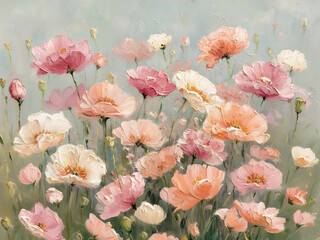 Vintage Wildflower Field Print