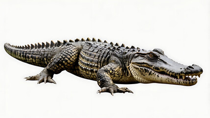 Obraz premium Photorealistic Crocodile and Alligator Digital Art – Highly Detailed Reptilian Predator with Sharp Teeth, Scales, and Wild Nature HD image 