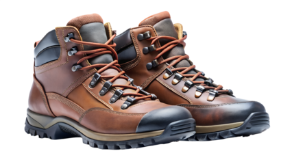 Hiking Boots on transparent background, PNG file