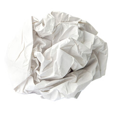 Crumpled paper texture seamless design isolated on transparent background