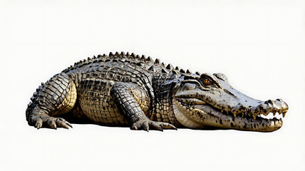 Fototapeta premium Photorealistic Crocodile and Alligator Digital Art – Highly Detailed Reptilian Predator with Sharp Teeth, Scales, and Wild Nature HD image 