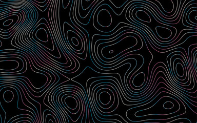 Fototapeta premium Geographic mountain contours Vector Illustration. fabric , packaging , web, banner, app, wallpaper. Topographic map background geographic line map with seamless ornament design. 