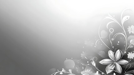 Elegant grayscale floral design