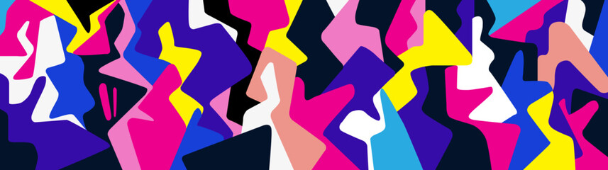  Modern people virtyality futuristic abstract background , multi color horizontal illustration