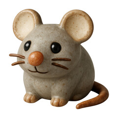 Naklejka premium PNG Cute ceramic mouse figurine