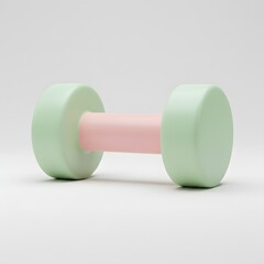 Pastel Dumbbell Illustration: Fitness and Exercise Concept