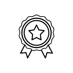 Achievement badge icon, Award medal icon sign
