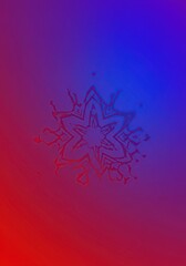 Abstract star graphic on vibrant gradient