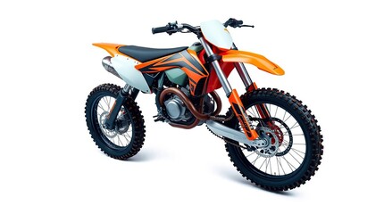 Fototapeta premium Powerful Off-Road Dirt Bike Aggressive Design, High-Contrast Image
