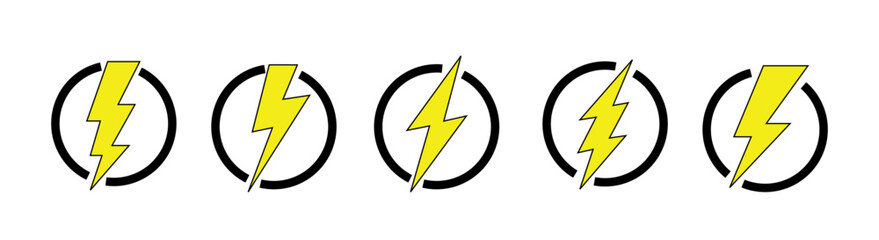 Set lightning bolt