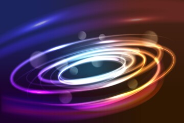 Abstract blue and gold motion lines effect background