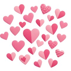 Pink hearts background for valentine's day love and romance concept