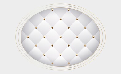 Obraz premium White background. White upholstery leather texture background with beads.