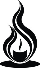  candle silhouette, wax flame, light symbol
