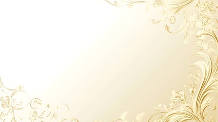 Elegant gold floral border