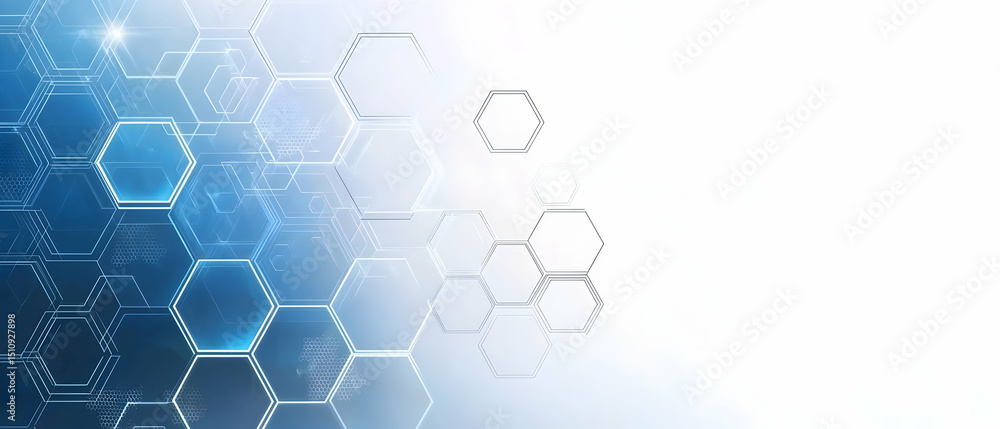 Poster abstract geometric hexagon pattern design