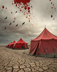 Symbolic Scene of Karbala Muharram Remembrance and Martyrdom Tribute to the Tragedy of Muharram